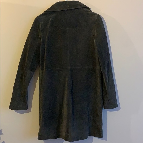 Suede leather coat, NWOT - Picture 7 of 9